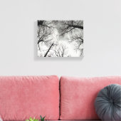 Winterbomen bewolkte lucht canvas afdruk (Insitu (Woonkamer))