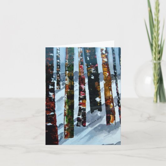 Winterbomen Blanco Notitiekaarten (Voorkant)