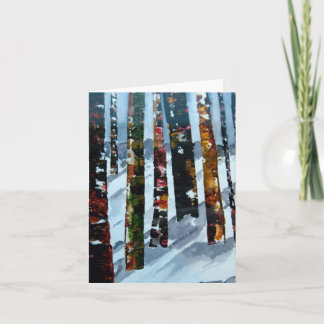 Winterbomen Blanco Notitiekaarten