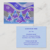 Winterbomen blauw visitekaartje blauw (Voorkant / Achterkant)