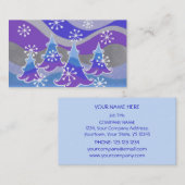 Winterbomen blauw visitekaartje blauw (Voorkant / Achterkant)