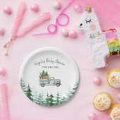 Winterbomen Borden van bossenpapier Papieren Bordje (Feest)