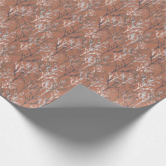 Winterbomen Bossen Winterbomen Cadeaupapier (Hoek)