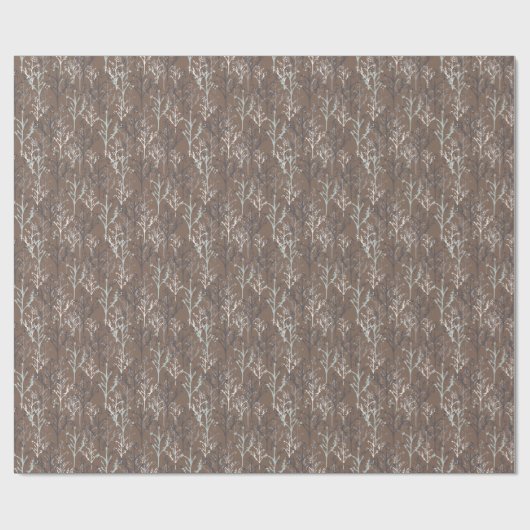 Winterbomen Bossen Winterbomen Cadeaupapier (Vlak)