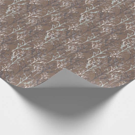 Winterbomen Bossen Winterbomen Cadeaupapier (Hoek)