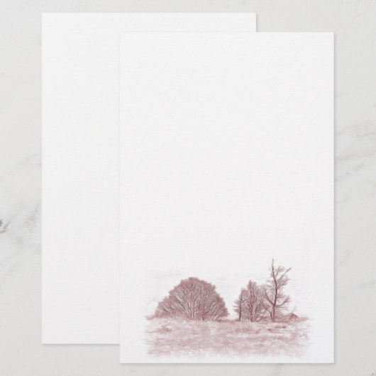 WINTERBOMEN BRIEFPAPIER (Voorkant / Achterkant)