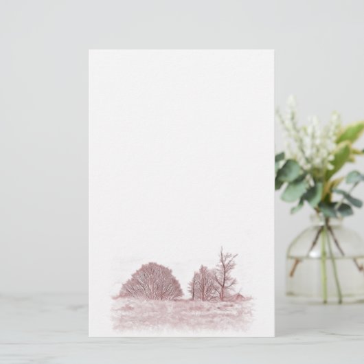 WINTERBOMEN BRIEFPAPIER (Staand voorkant)