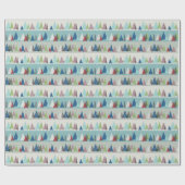 Winterbomen Cadeaupapier (Vlak)