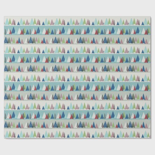Winterbomen Cadeaupapier (Vlak)