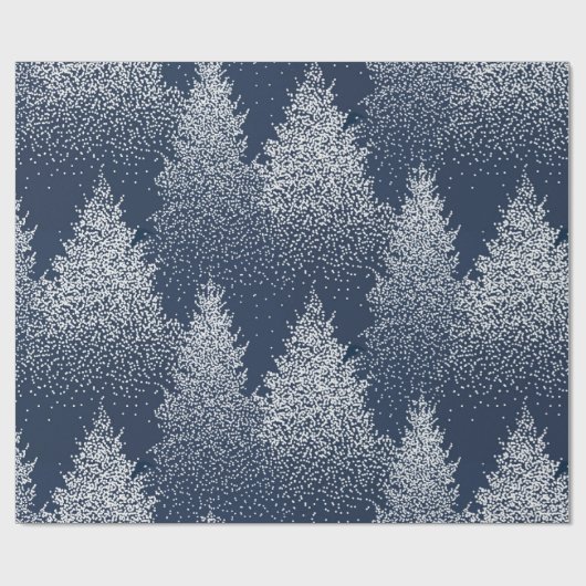 Winterbomen Cadeaupapier (Vlak)