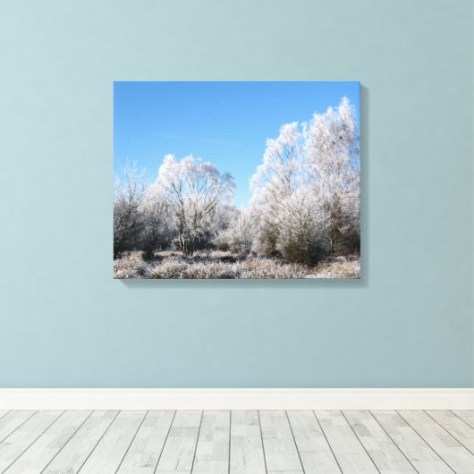 WINTERBOMEN CANVAS AFDRUK (Insitu (Houten vloer))