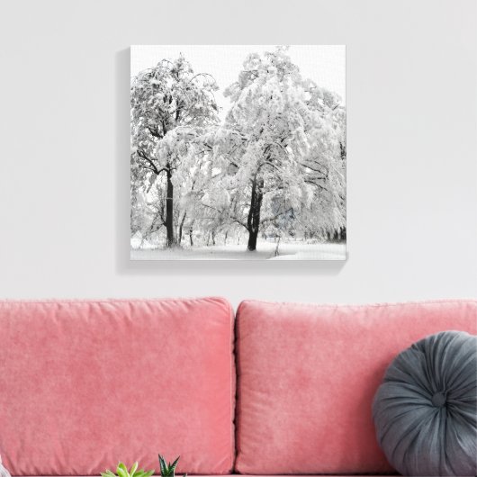 Winterbomen Canvas Afdruk (Insitu (Woonkamer))