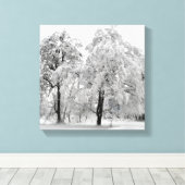 Winterbomen Canvas Afdruk (Insitu (Houten vloer))