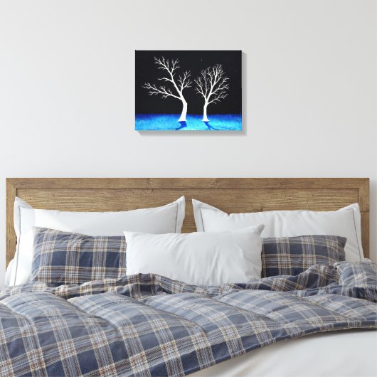 Winterbomen – Canvas Print (Insitu (Slaapkamer))