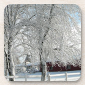 Winterbomen Drankjes Onderzetter (Voorkant)