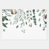 Winterbomen en -bladeren inpakpapier vel (Voorkant 2)