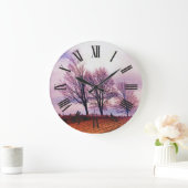 Winterbomen en Boerderijen hekken — Pasture Art Grote Klok (Huis)