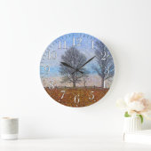 Winterbomen en Boerderijen hekken — Pasture Art Grote Klok (Huis)