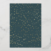 Winterbomen en kerstfeestdagen folie uitnodiging (Achterkant)