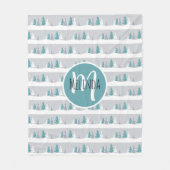 Winterbomen en Sneeuw Lichtgrijs Patroon Fleece Deken (Voorkant)