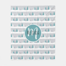 Winterbomen en Sneeuw Lichtgrijs Patroon