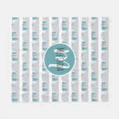 Winterbomen en Sneeuw Lichtgrijs Patroon Fleece Deken (Voorkant (Horizontaal))