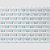 Winterbomen en Sneeuw Lichtgrijs Patroon Tissuepapier (Voorkant)