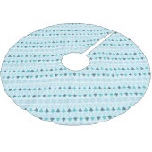 Winterbomen en sneeuwvlokken Patroonblauw Kerstboom Rok (Gekanteld)