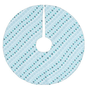 Winterbomen en sneeuwvlokken Patroonblauw Kerstboom Rok