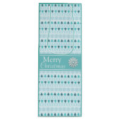 Winterbomen en sneeuwvlokken Patroonblauw Wijn Cadeautas (Voorkant)