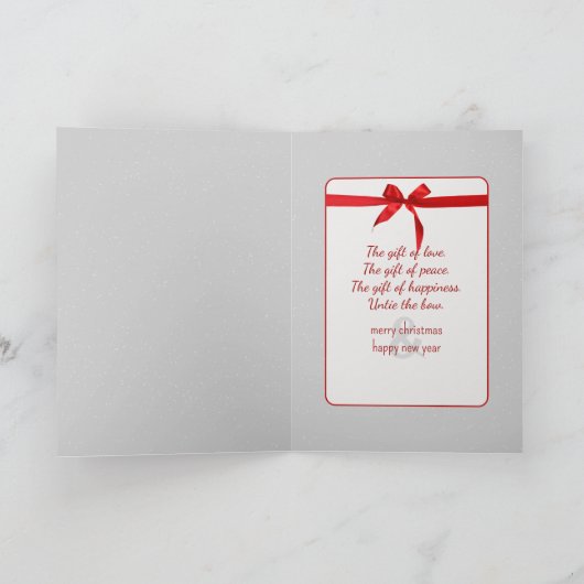 Winterbomen en weg voor Kerstmis Feestdagen Kaart (Binnen)