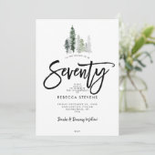 Winterbomen feestelijke uitnodiging voor 70e verja (Staand voorkant)