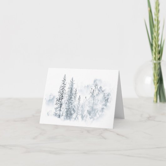 Winterbomen gevouwen vakantie Kaart (Voorkant)