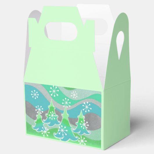 Winterbomen Groene gunstbox Bedankdoosjes (Geopend)