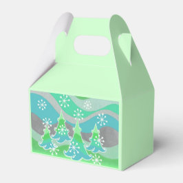 Winterbomen Groene gunstbox Bedankdoosjes