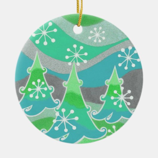 Winterbomen Groene ornament (Voorkant)