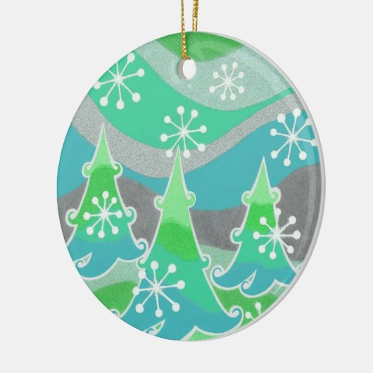Winterbomen Groene ornament (Links)