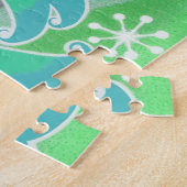 Winterbomen Groene puzzel (Zijkant)