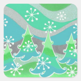 Winterbomen Groene sticker