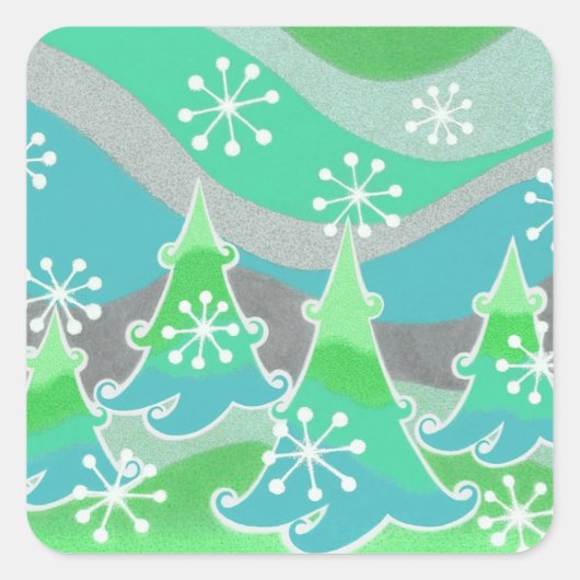Winterbomen Groene sticker (Voorkant)