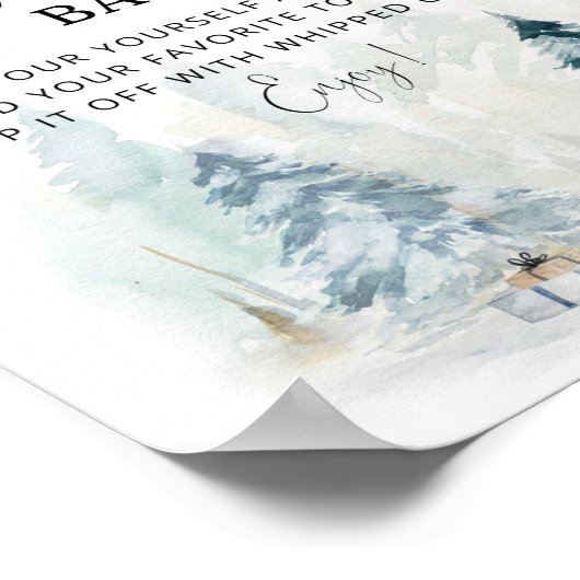 Winterbomen Hoe Caca Bar Poster (Hoek)