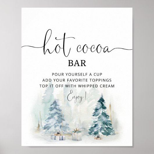 Winterbomen Hoe Caca Bar Poster (Voorkant)