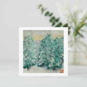 Winterbomen in de sneeuw kaart (Staand voorkant)