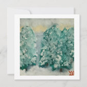 Winterbomen in de sneeuw kaart (Voorkant)