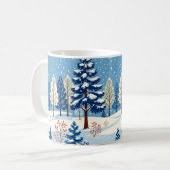 Winterbomen in de sneeuw koffiemok (Voorkant links)