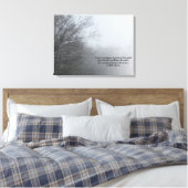 Winterbomen in Fog - Khalil Gibran Quote Canvas Afdruk (Insitu (Slaapkamer))