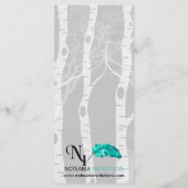 Winterbomen in Grijs Bruiloft Menu (Achterkant)