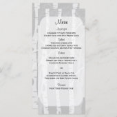 Winterbomen in Grijs Bruiloft Menu (Voorkant / Achterkant)