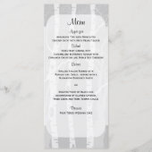 Winterbomen in Grijs Bruiloft Menu (Voorkant)