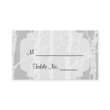 Winterbomen in Grijze Trouwplaatskaarten